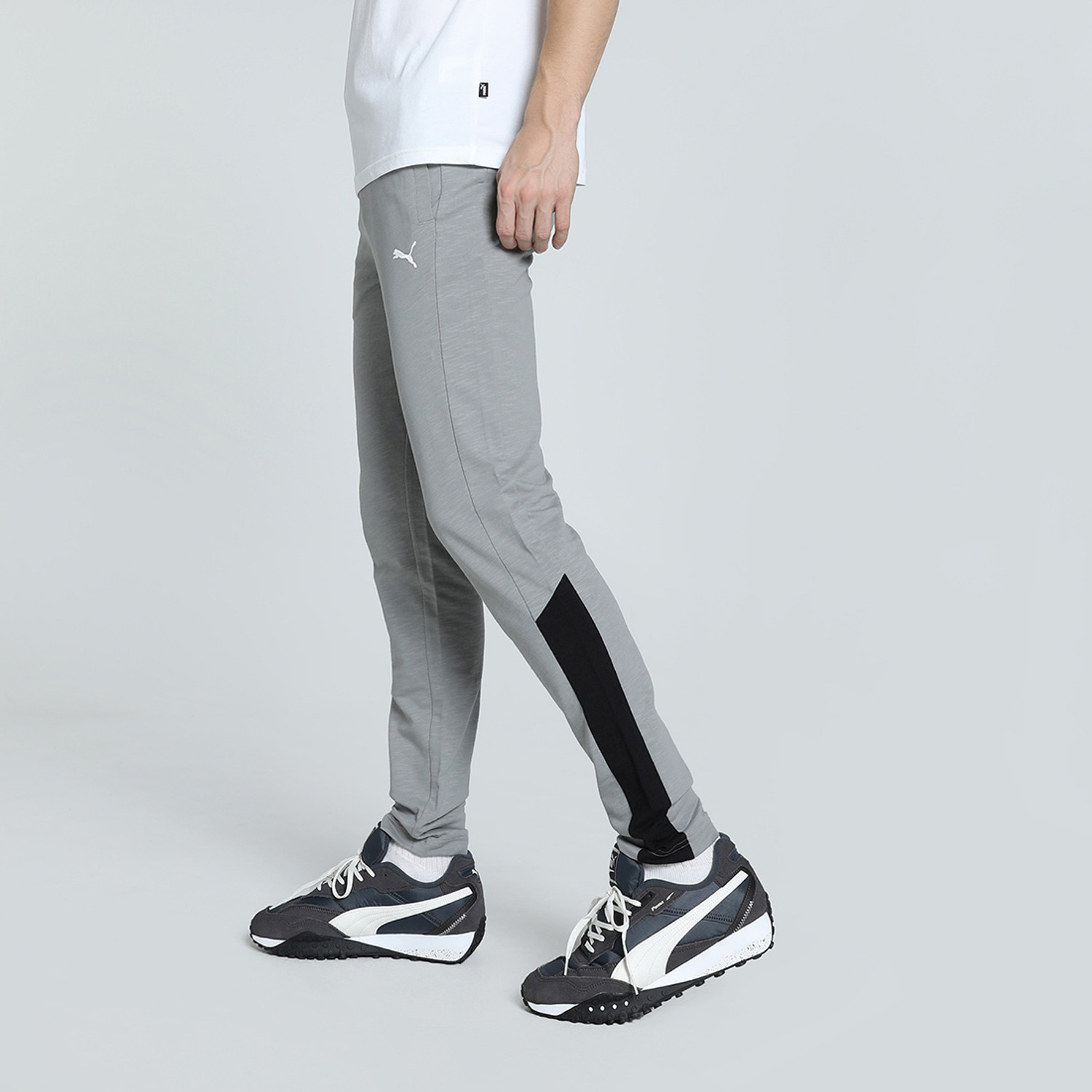 Image of PUMA Solid Men Grey Track Pants