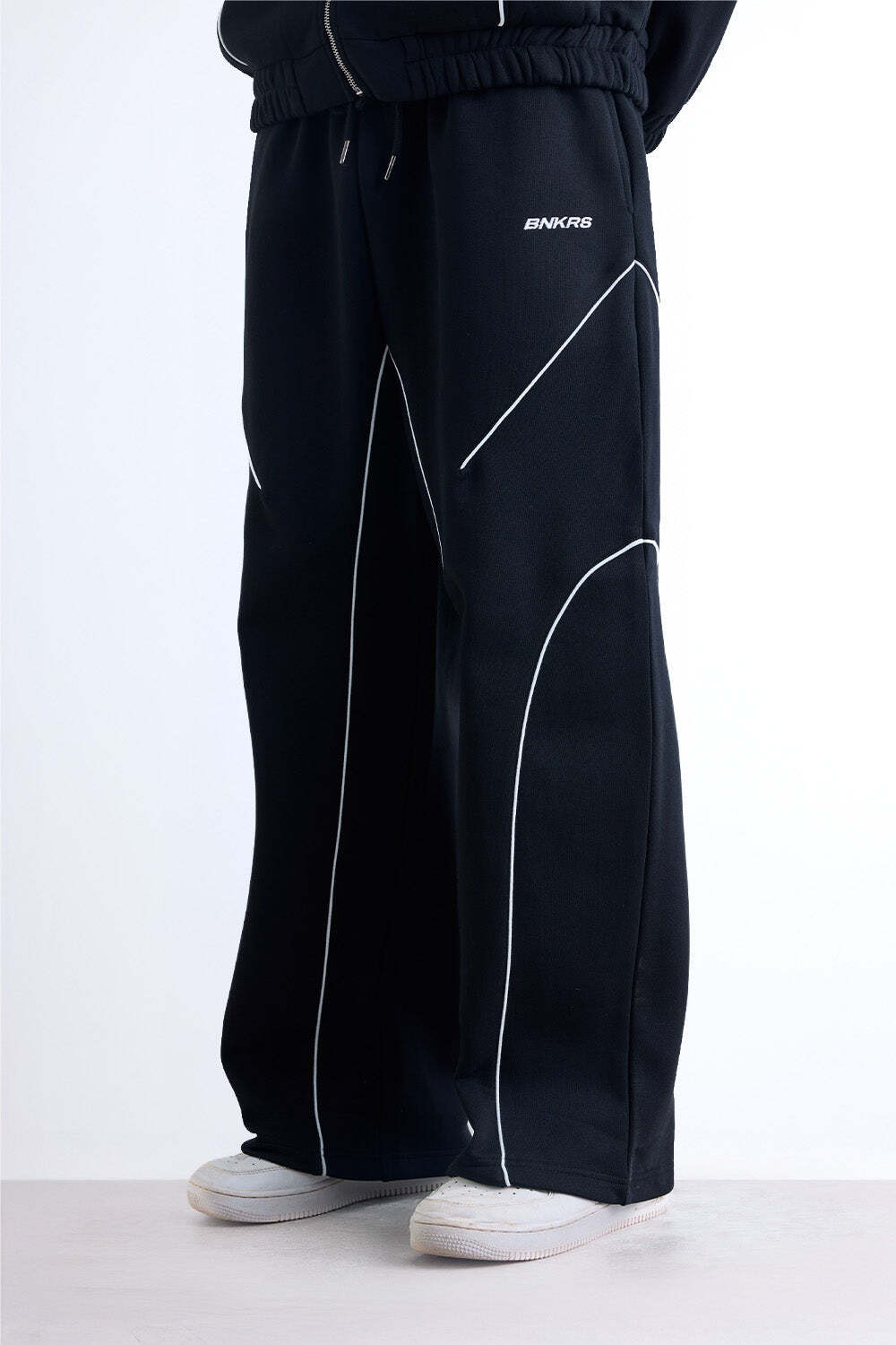 Image of Bonkers Corner Men Striped Black Track Pants
