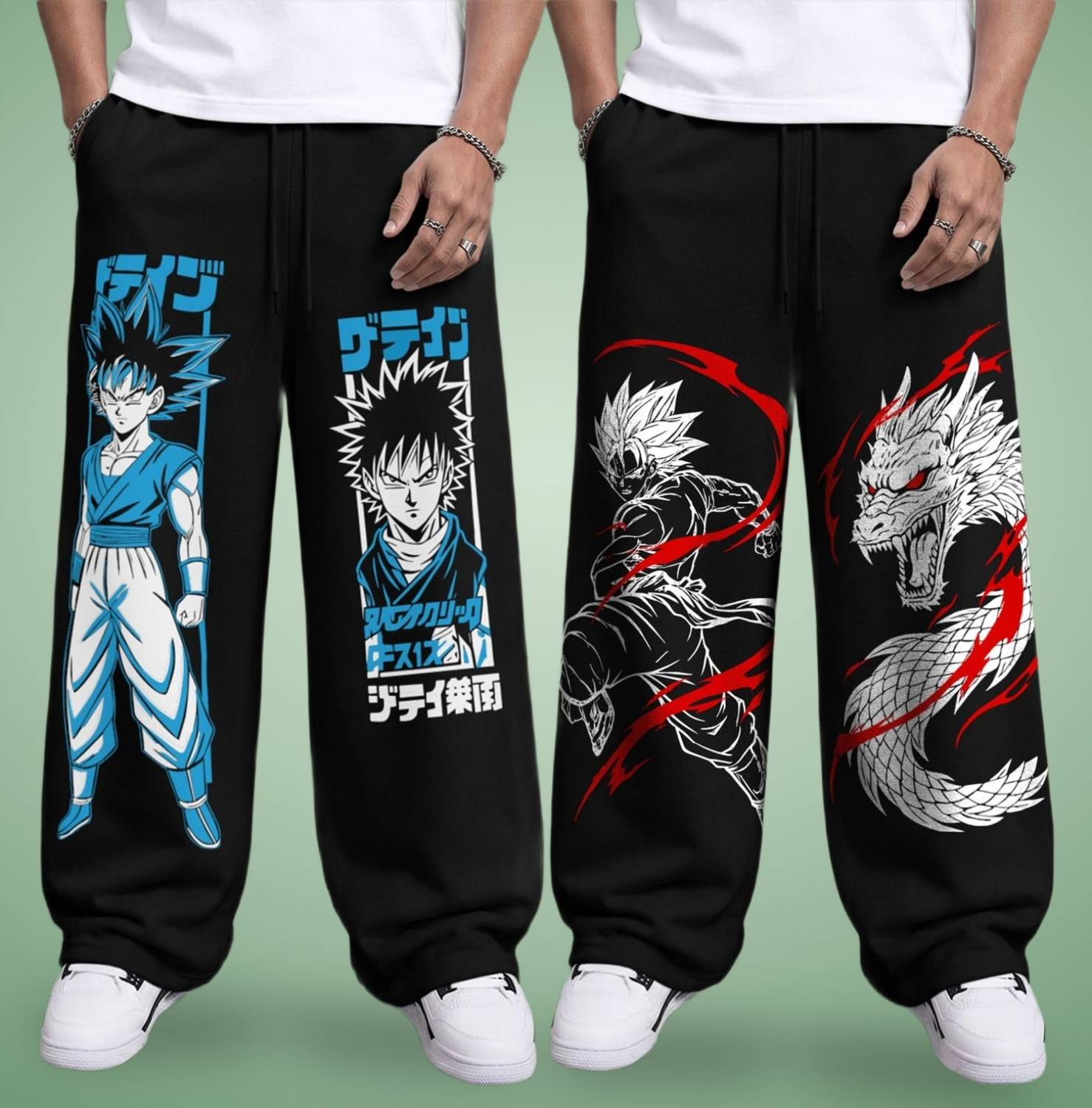 TRIPR Men Black Printed Track Pants Pack of 2 - Image 1
