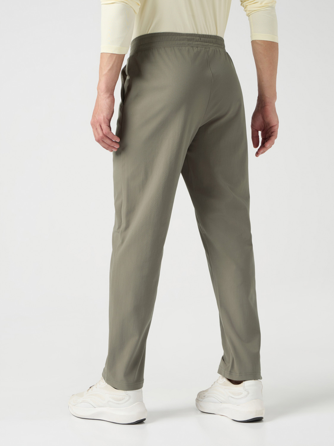Image of TECHNOSPORT Solid Men Light Green Track Pants