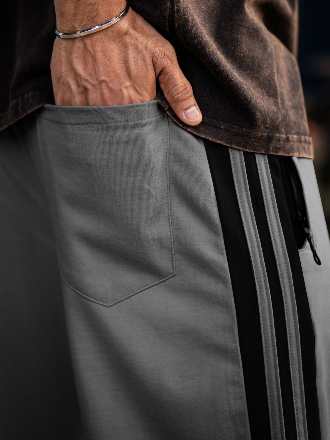 Image of METRONAUT Striped Men Multicolor Track Pants