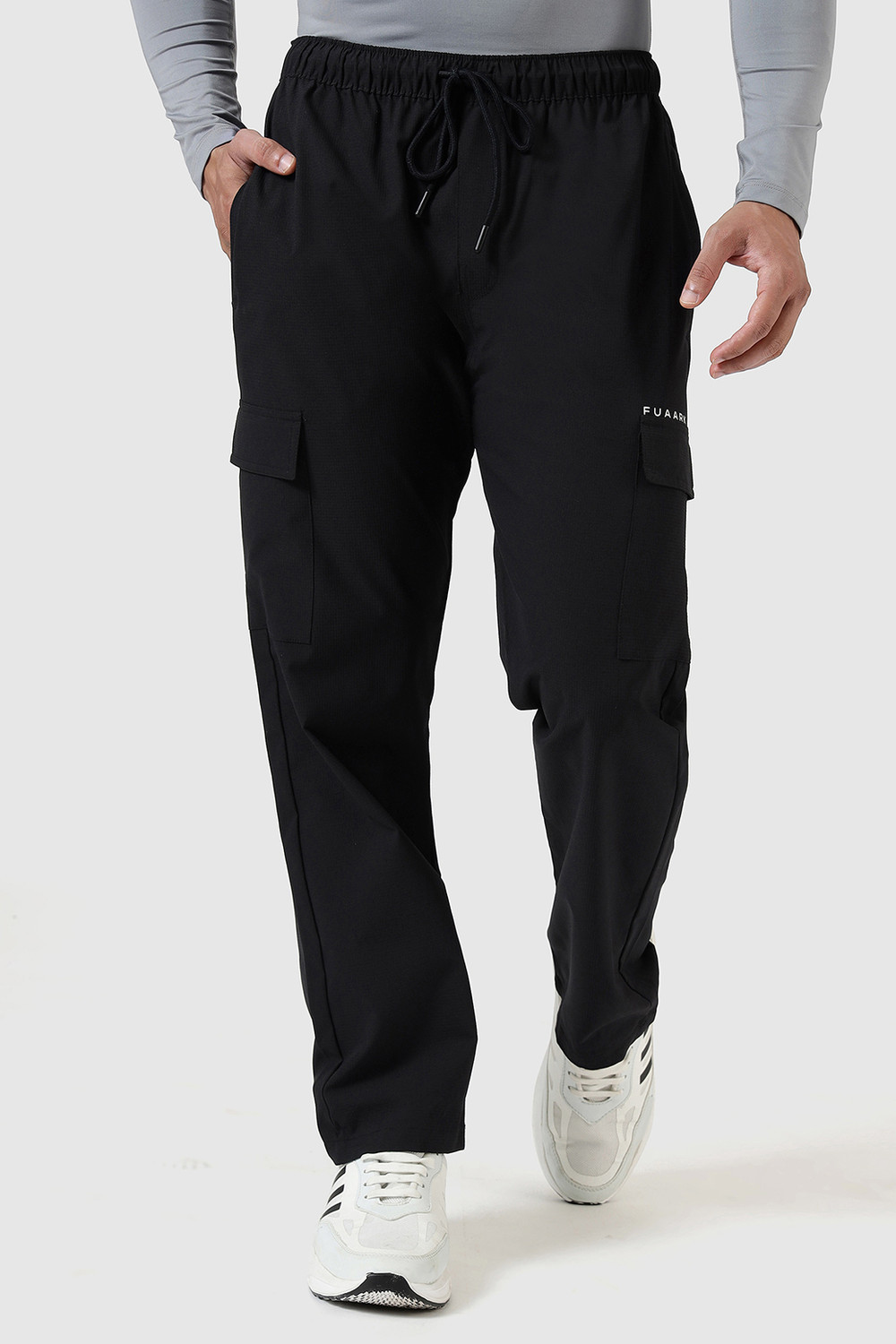 FuaarK Solid Men Black Track Pants