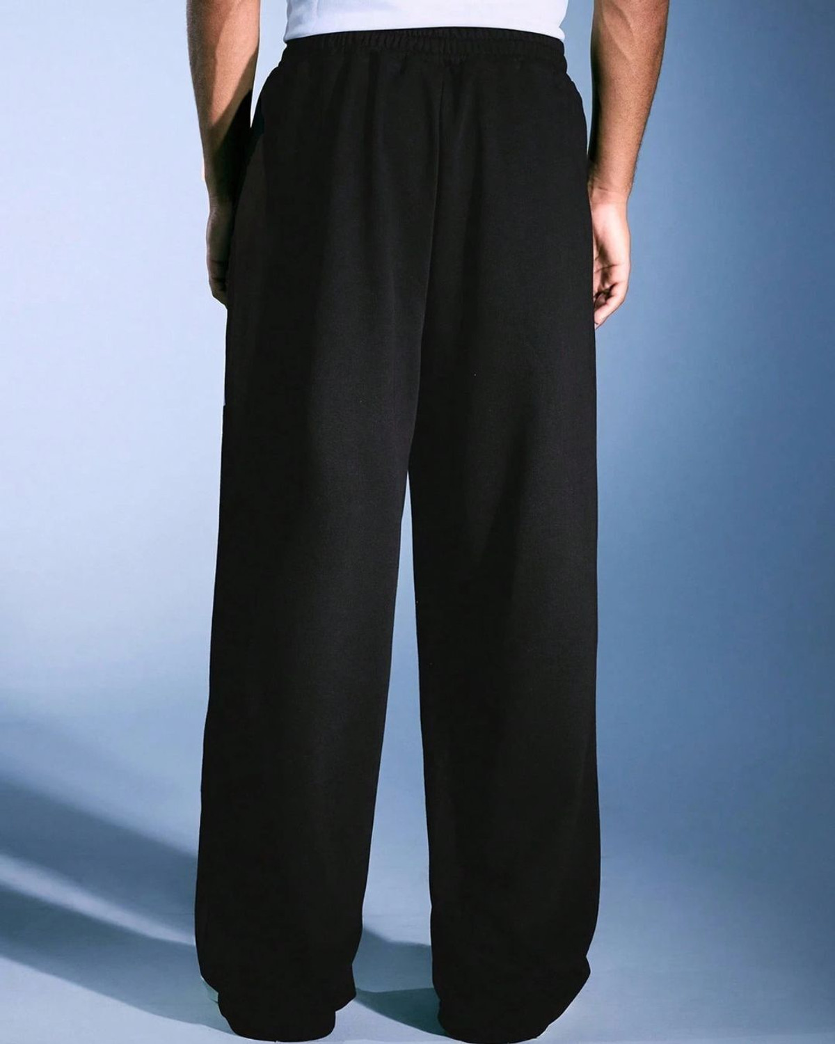 Image of Cloth N Code Solid Men Black Track Pants