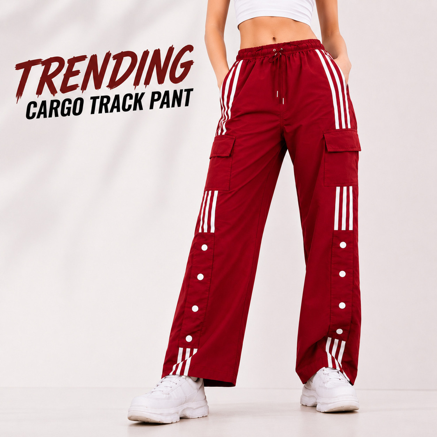 Image of ascenso Striped Women Black, White Track Pants