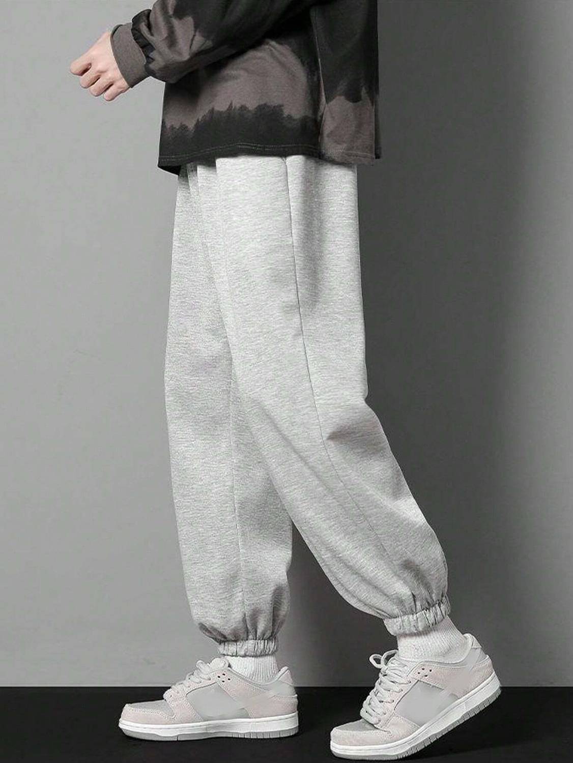 Dockstreet Solid Men Grey Track Pants - Image 3