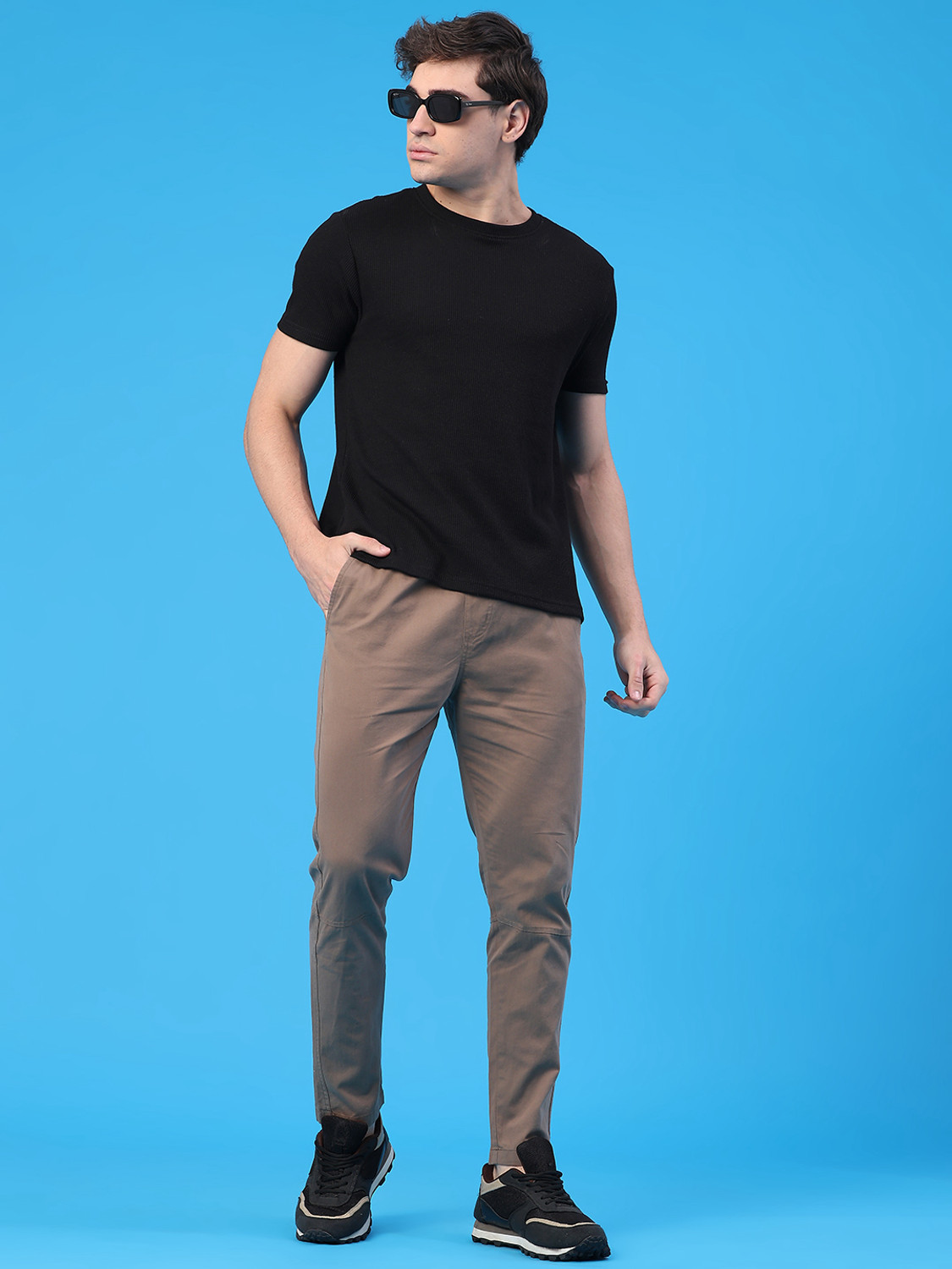 Image of V-MART Solid Men Brown Track Pants