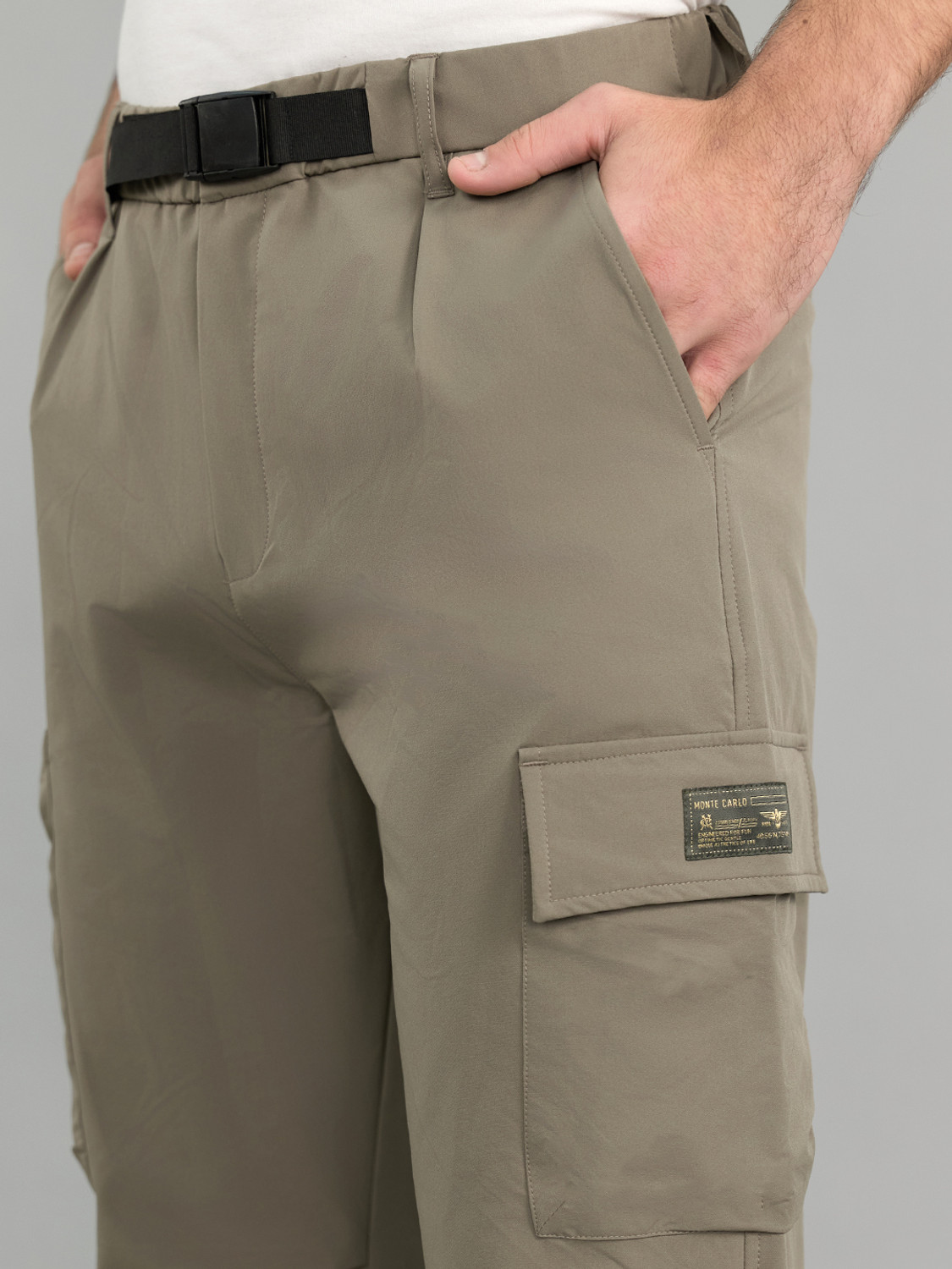 Image of MONTE CARLO Solid Men Brown Track Pants