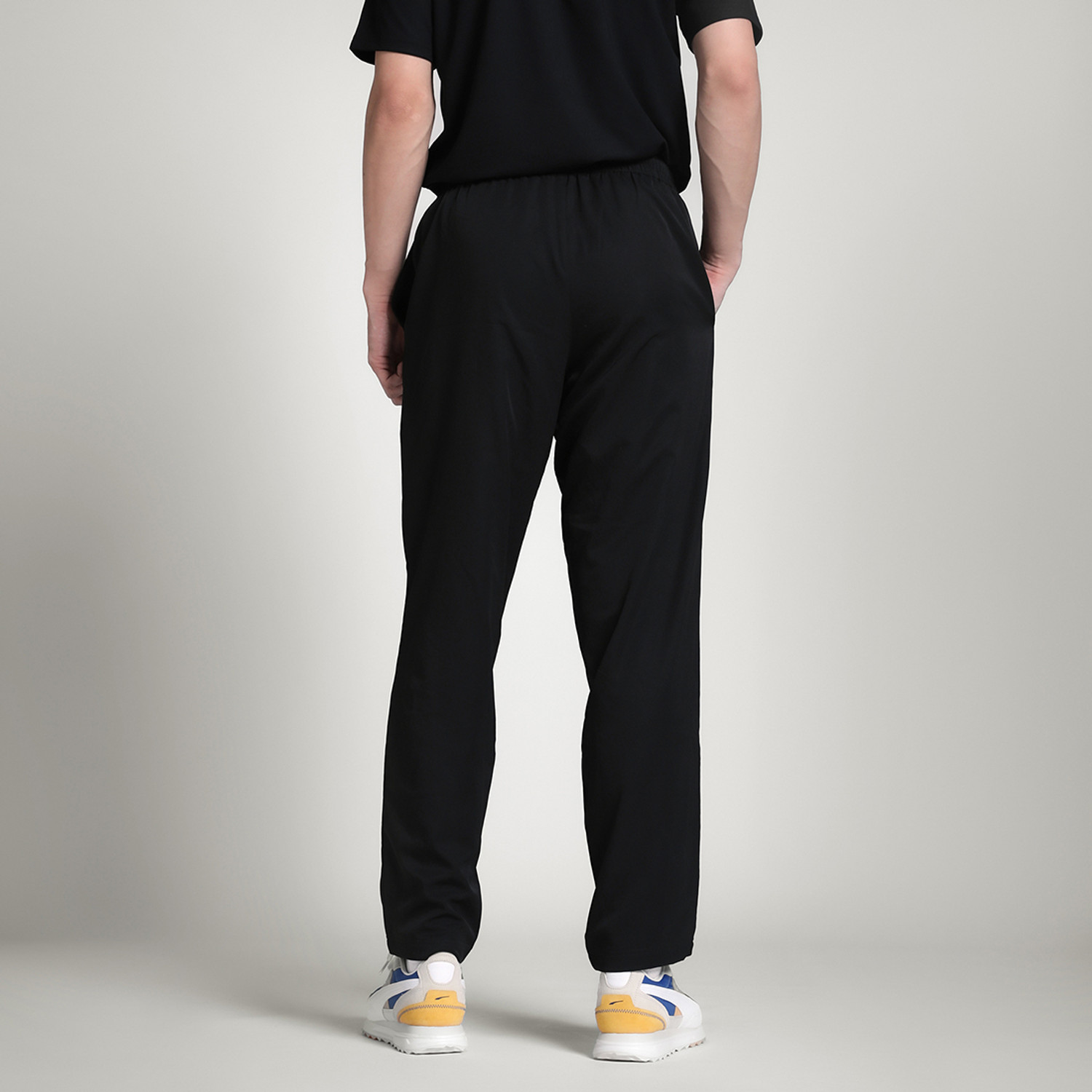 Image of PUMA Solid Men Black Track Pants