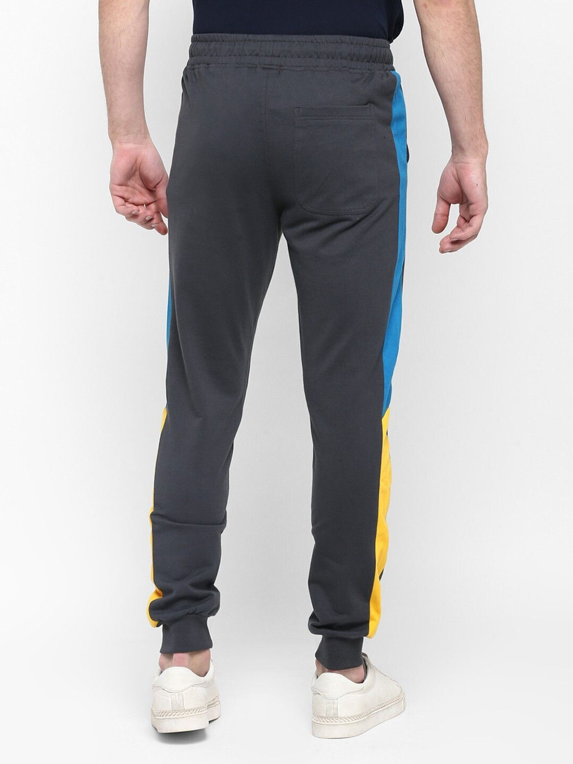 Image of Alan Jones Colorblock Men Grey Track Pants