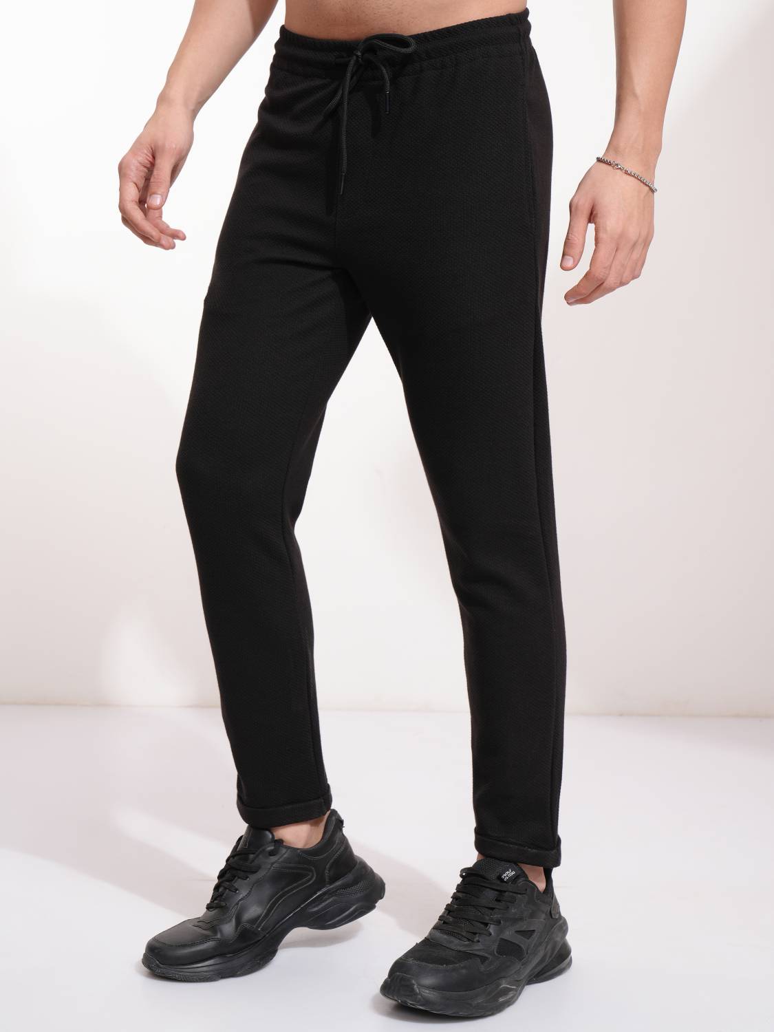 HIGHLANDER Popcorn Black Men Track Pants - Image 4