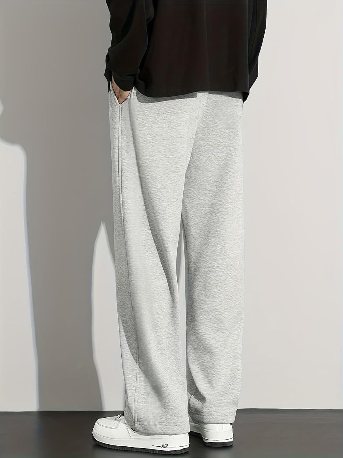 Image of FLYcollection Solid Men Grey Track Pants