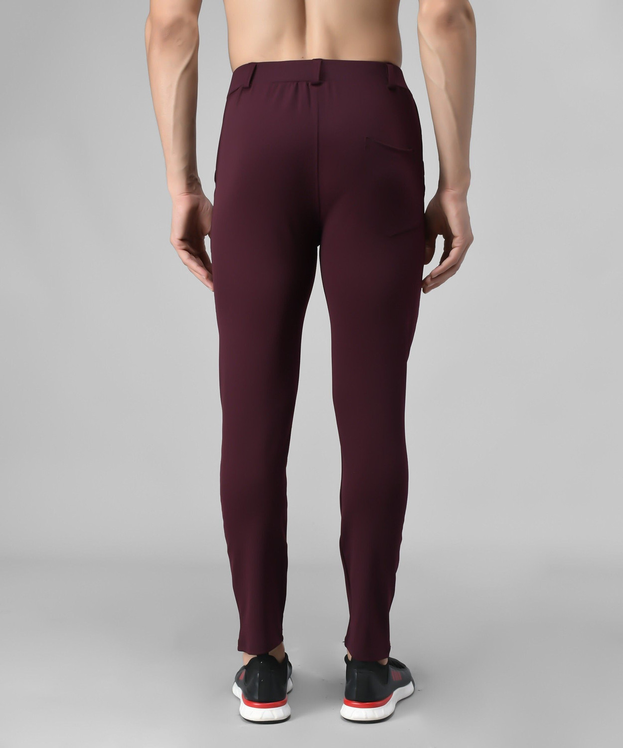 Image of Veltick Solid Men Maroon Track Pants