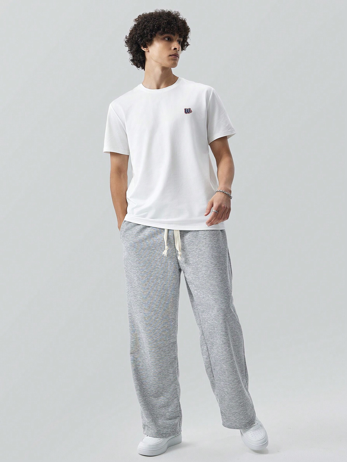 Image of Dockstreet Solid Men Grey Track Pants