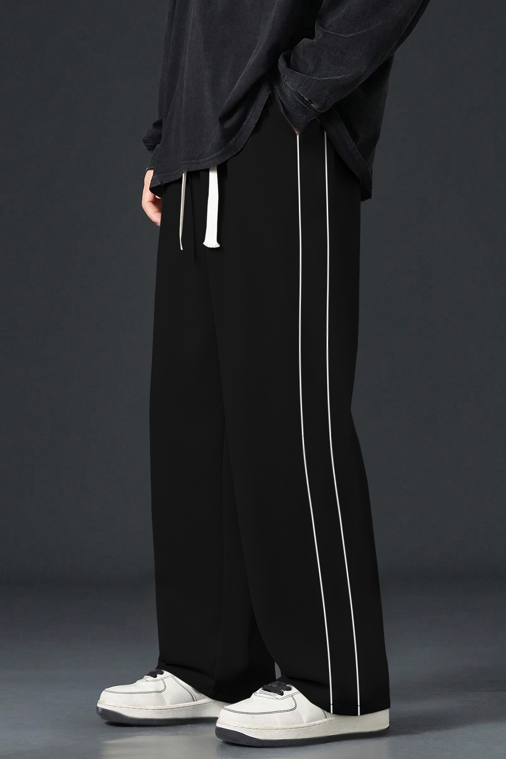 Image of KAJARU Solid Men Black Track Pants