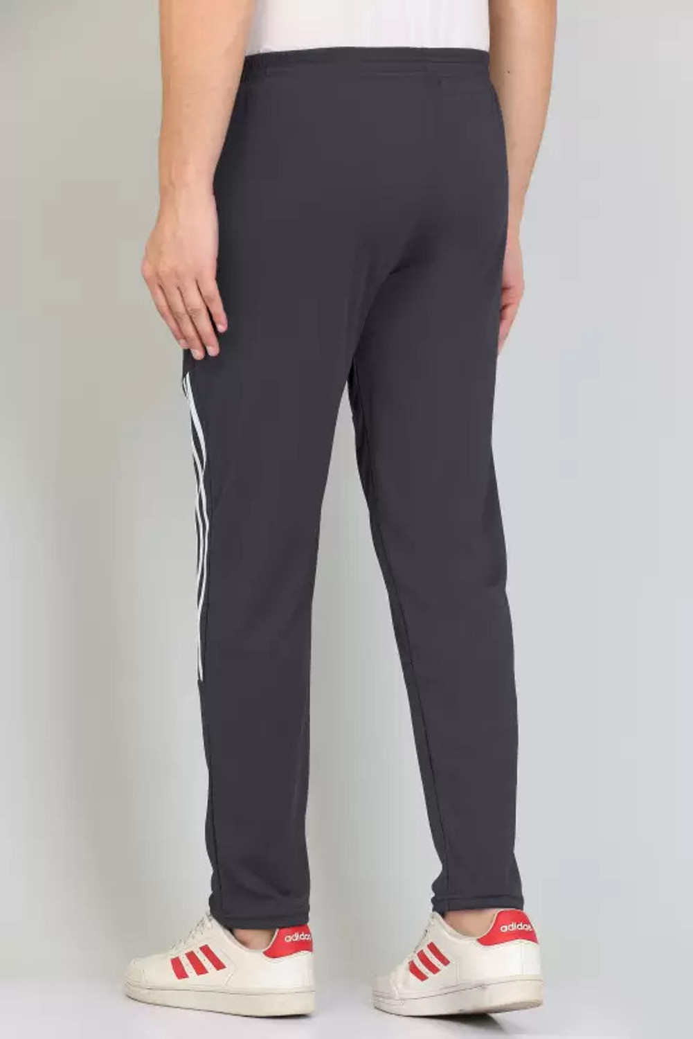 Image of GAJVU Striped Men Grey, Light Green, Black, White Track Pants