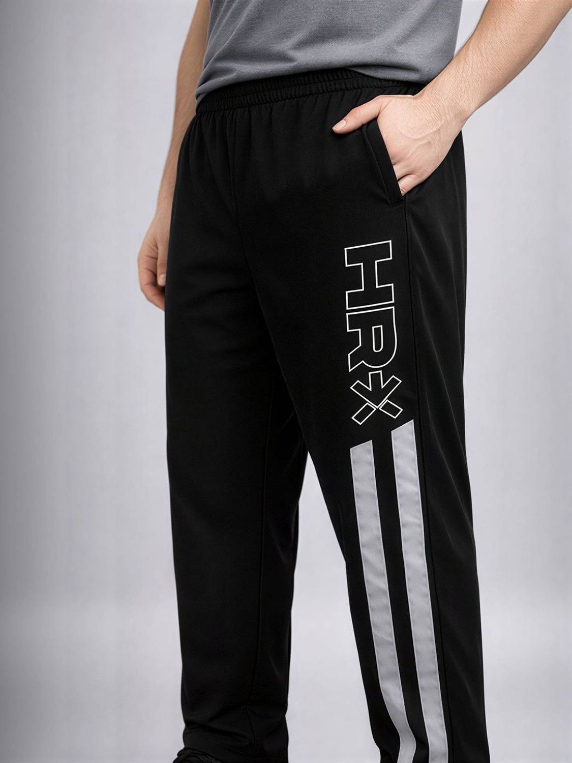 HRX by Hrithik Roshan Black Track Pants - Image 4