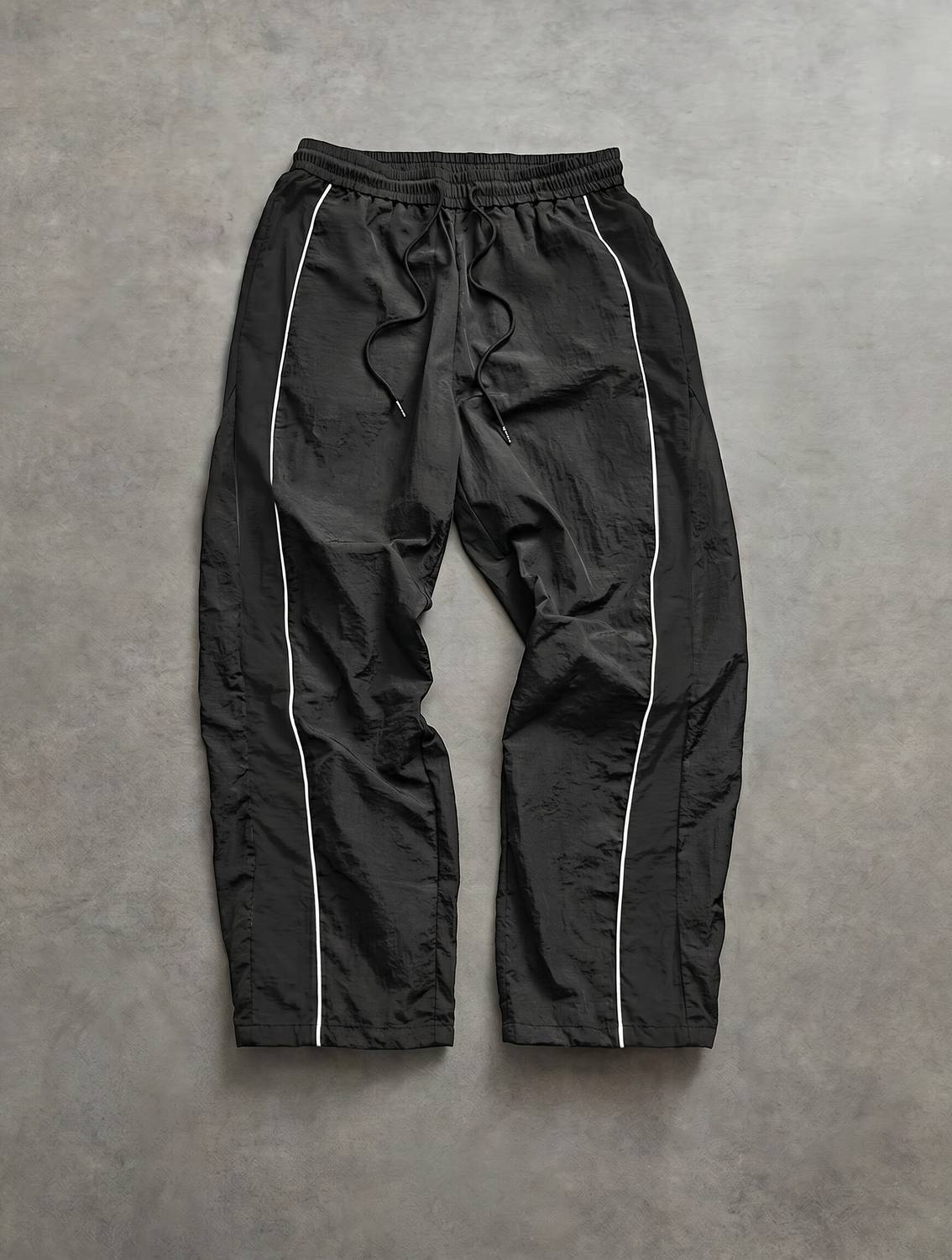 loomzy Striped Black Men Track Pants