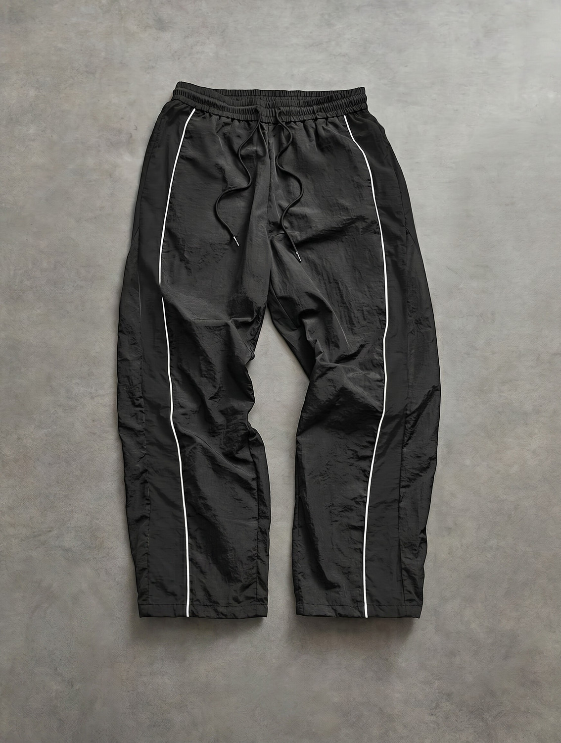 Image of loomzy Striped Men Black Track Pants