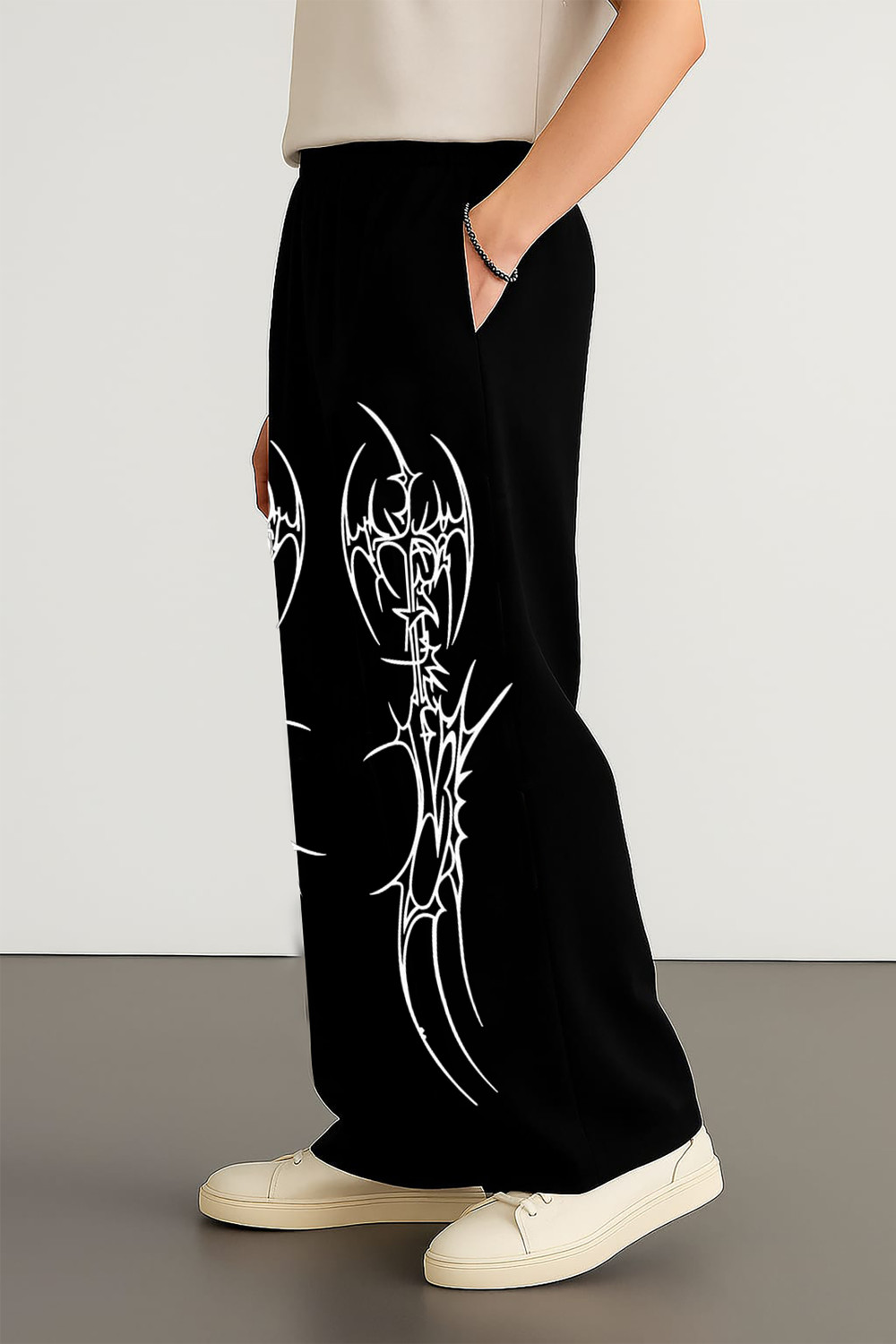Image of JUGULAR Printed Men Black Track Pants