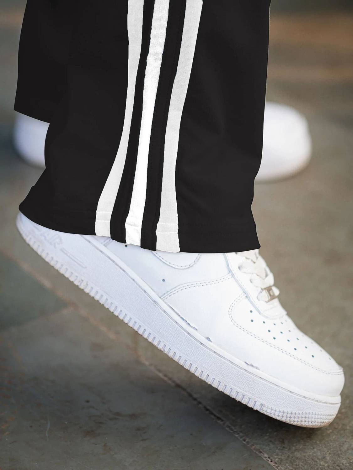 FOXTER Black Men's Striped Track Pants - Image 5