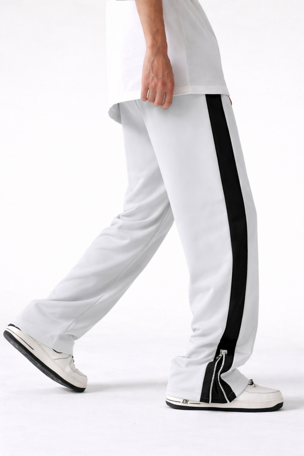 Image of Vontade Striped Men Grey Track Pants