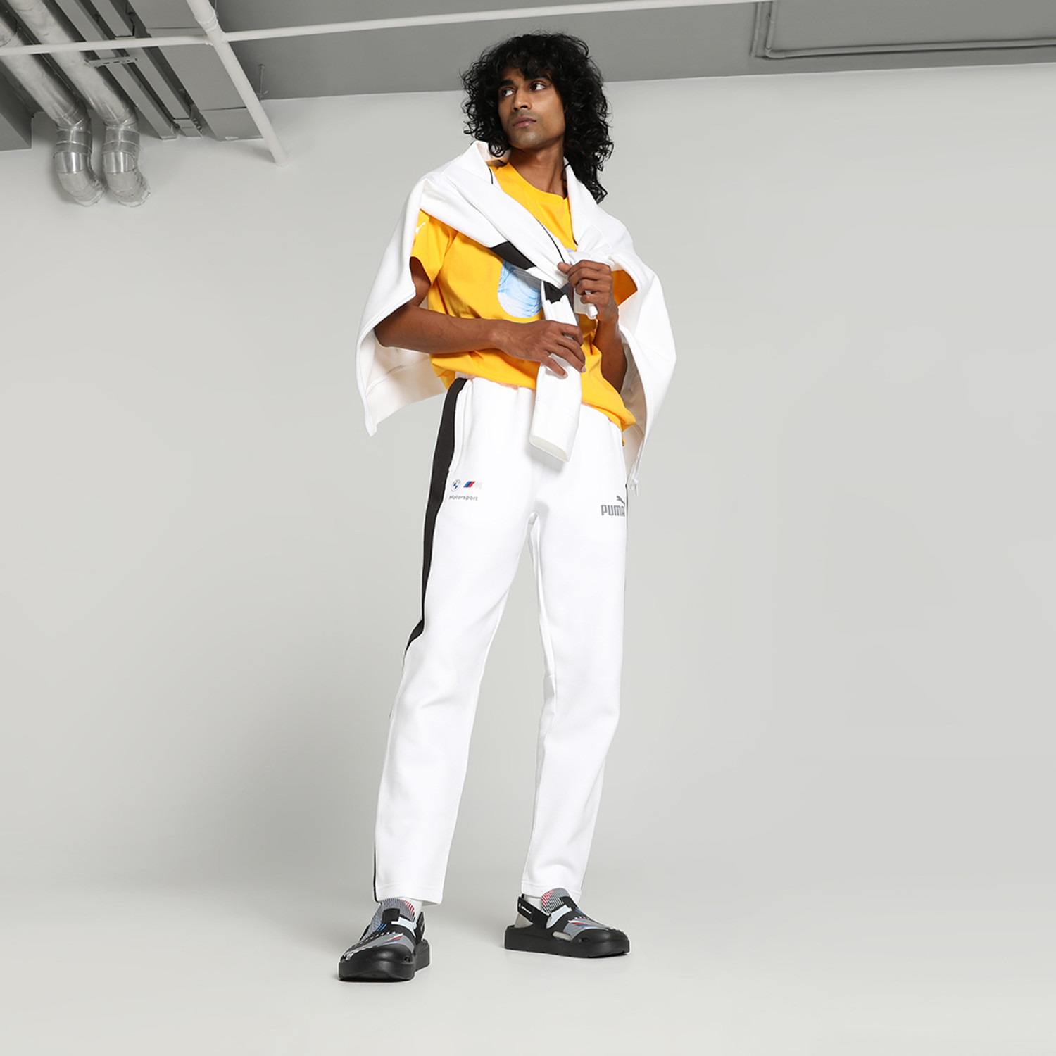 Image of PUMA Solid Men White Track Pants