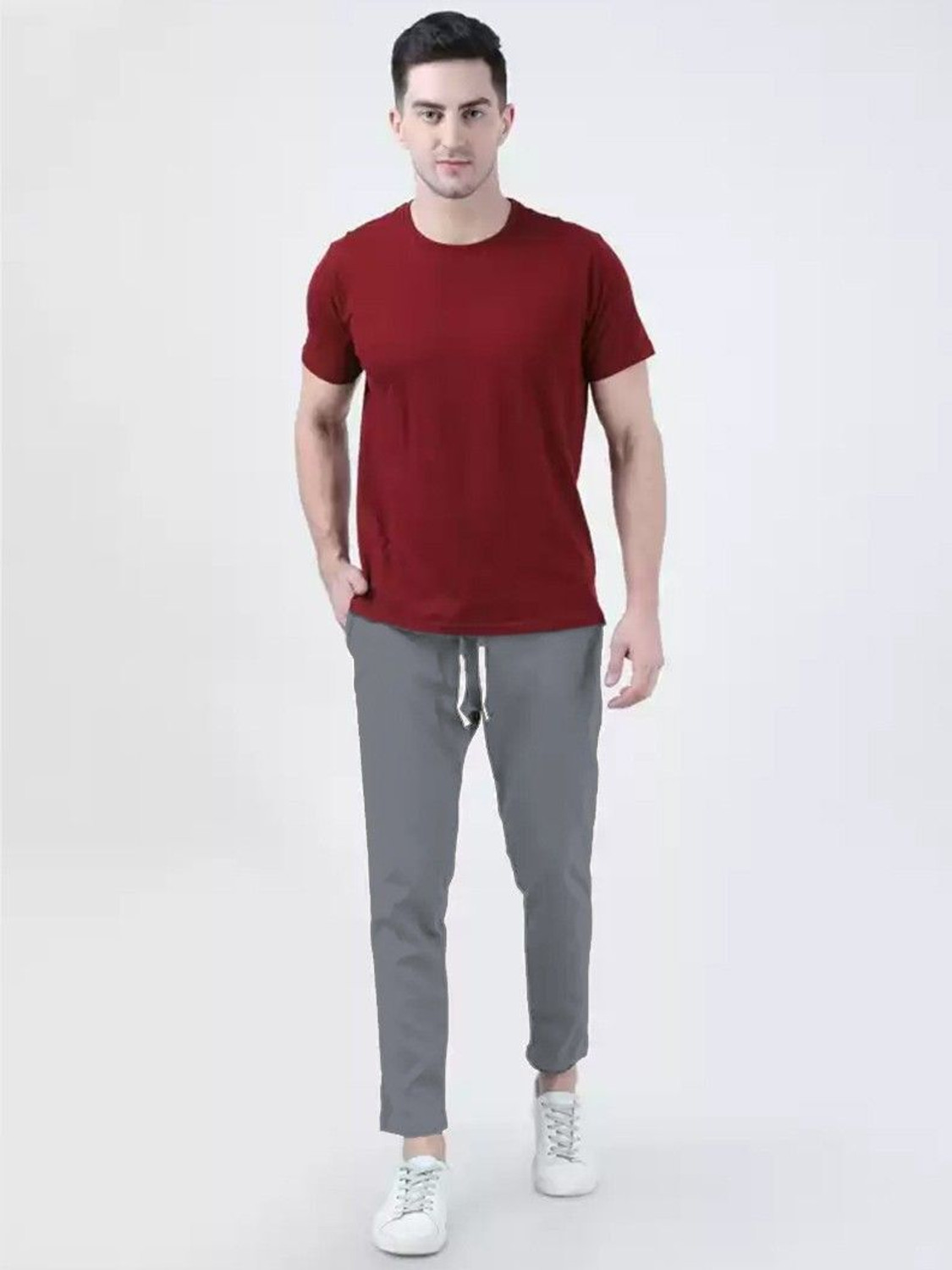 Image of KASH Printed Men Grey, Green Track Pants