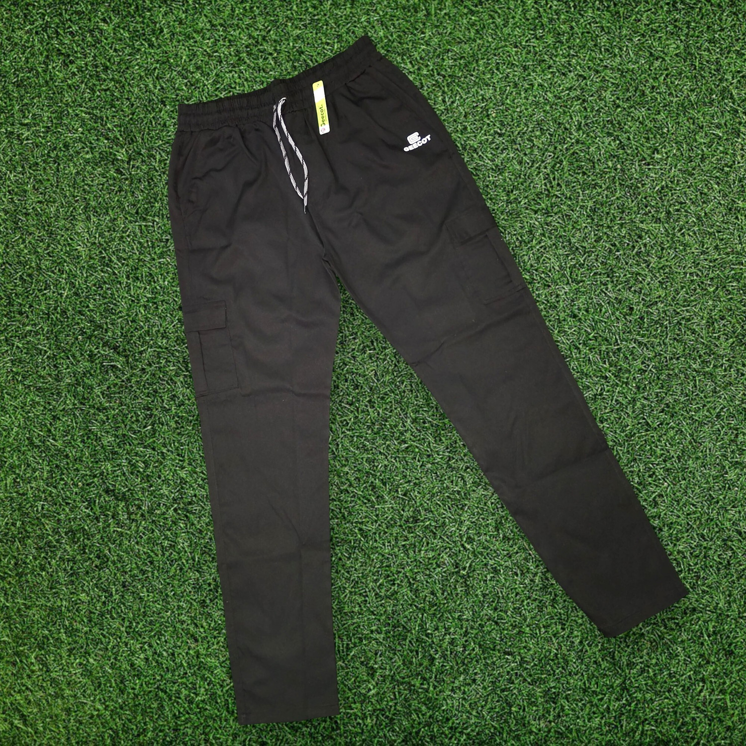 Image of GEECOT Solid Men Black Track Pants