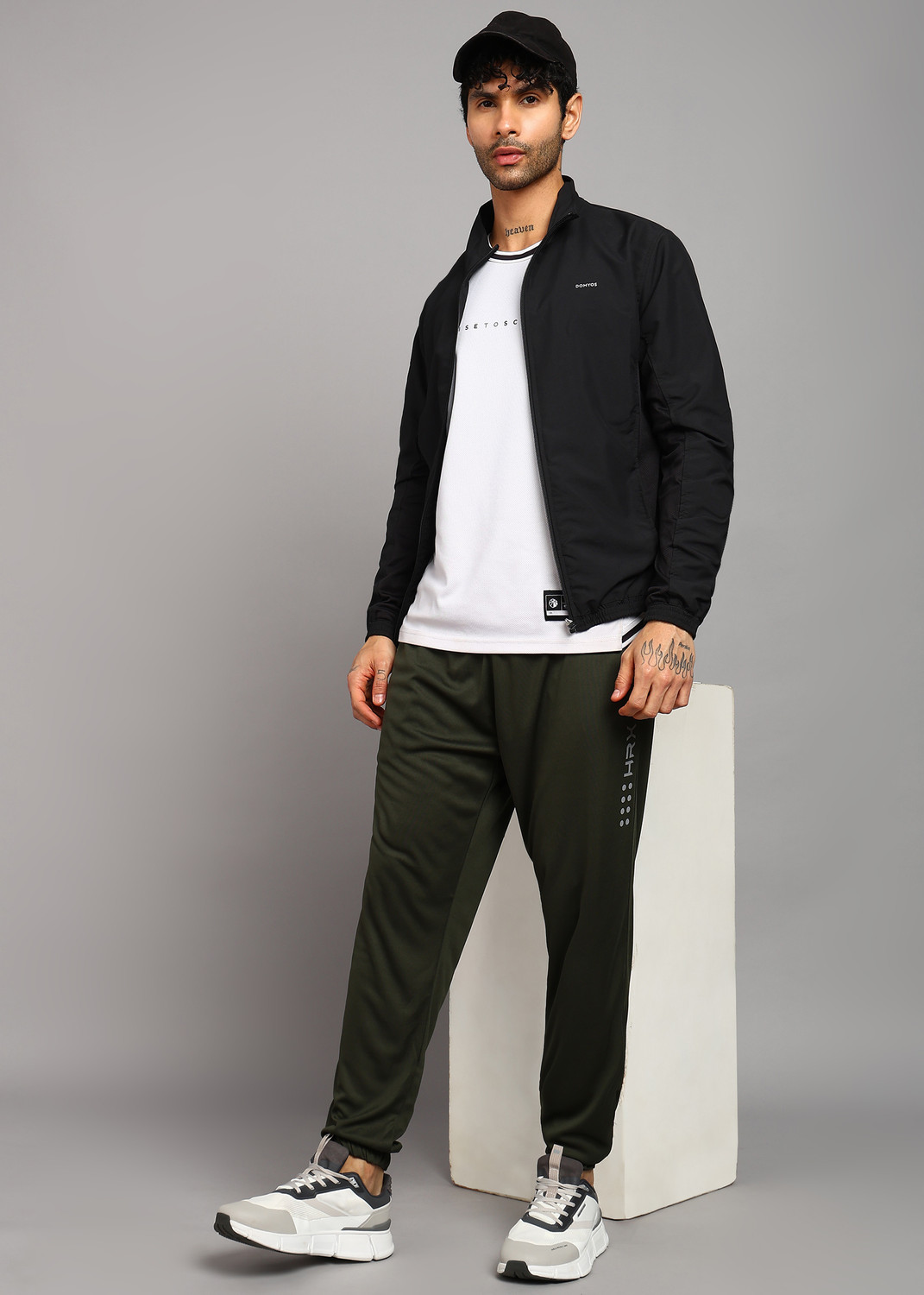 Image of HRX by Hrithik Roshan Solid Men Grey Track Pants