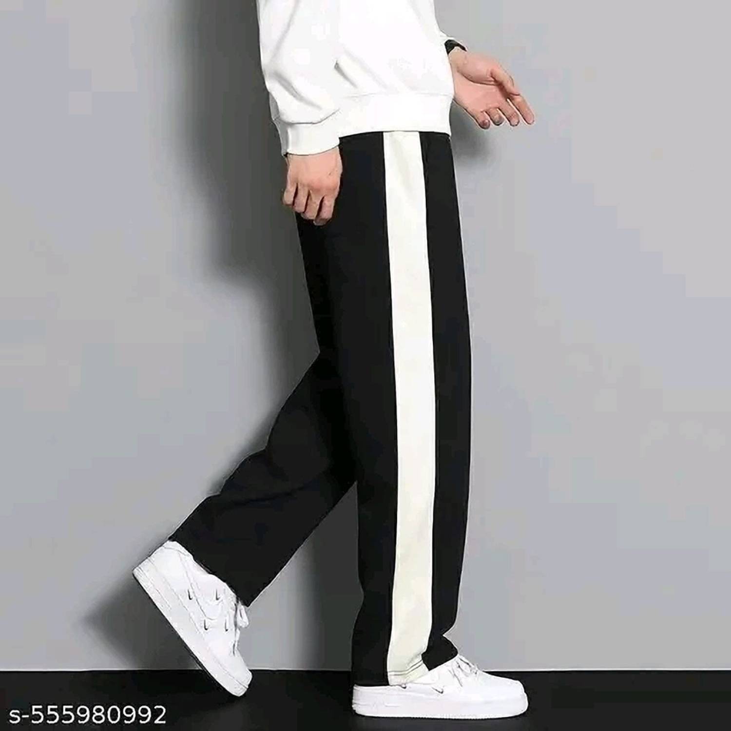 Divkush Striped Black Track Pants - Image 3