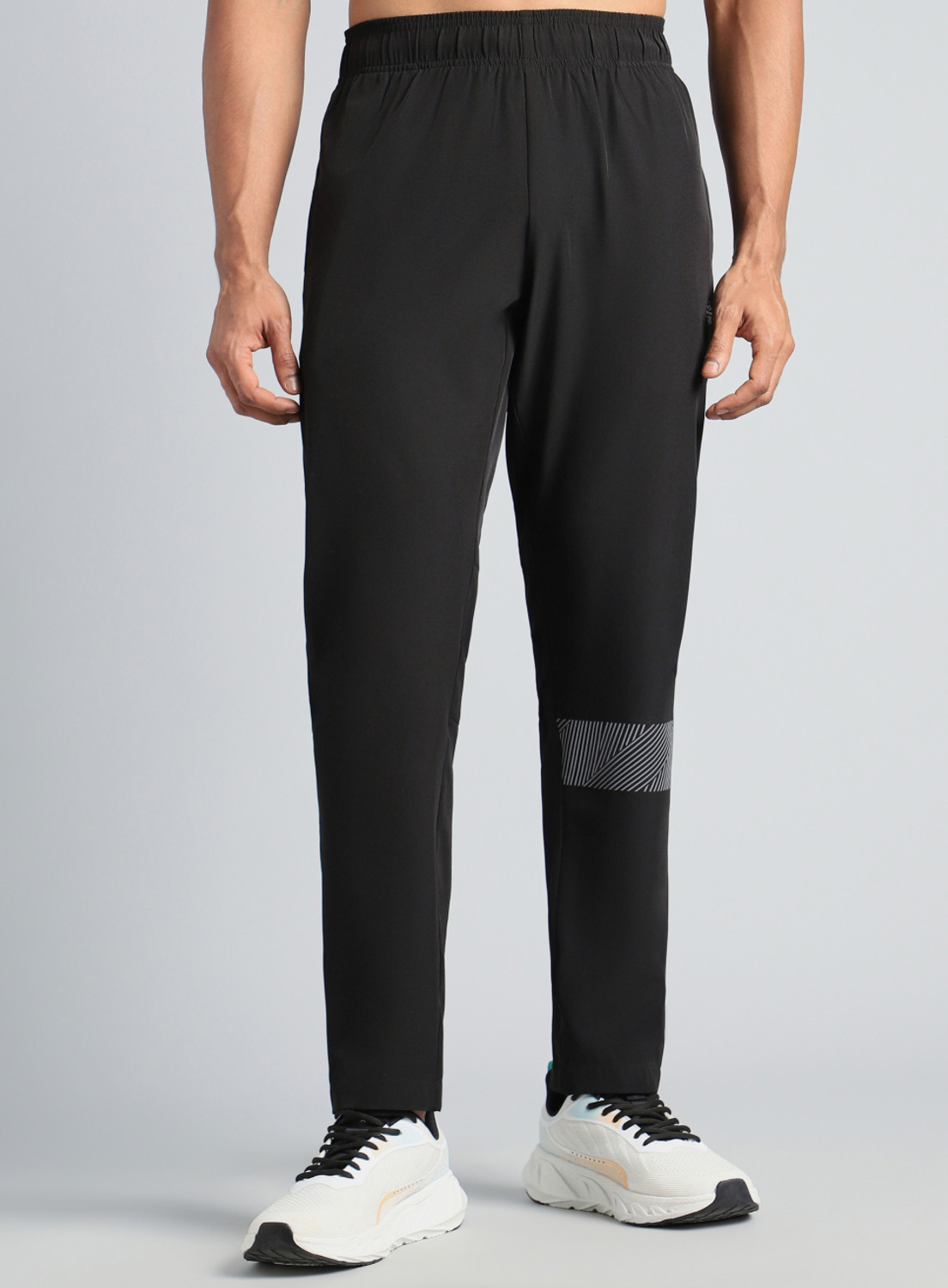 Image of Cult Solid Men Black Track Pants