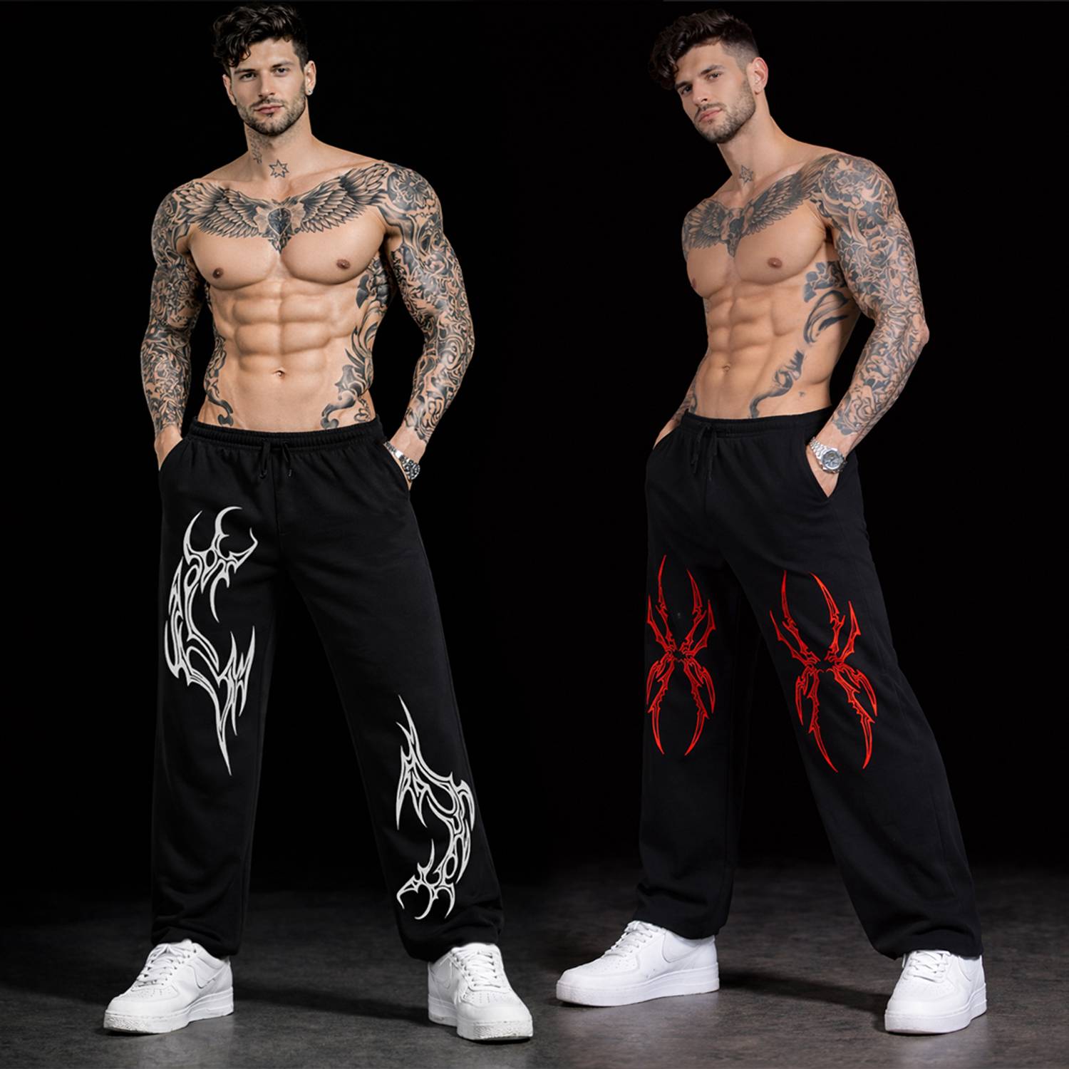 Boxman Printed Men Black Track Pants