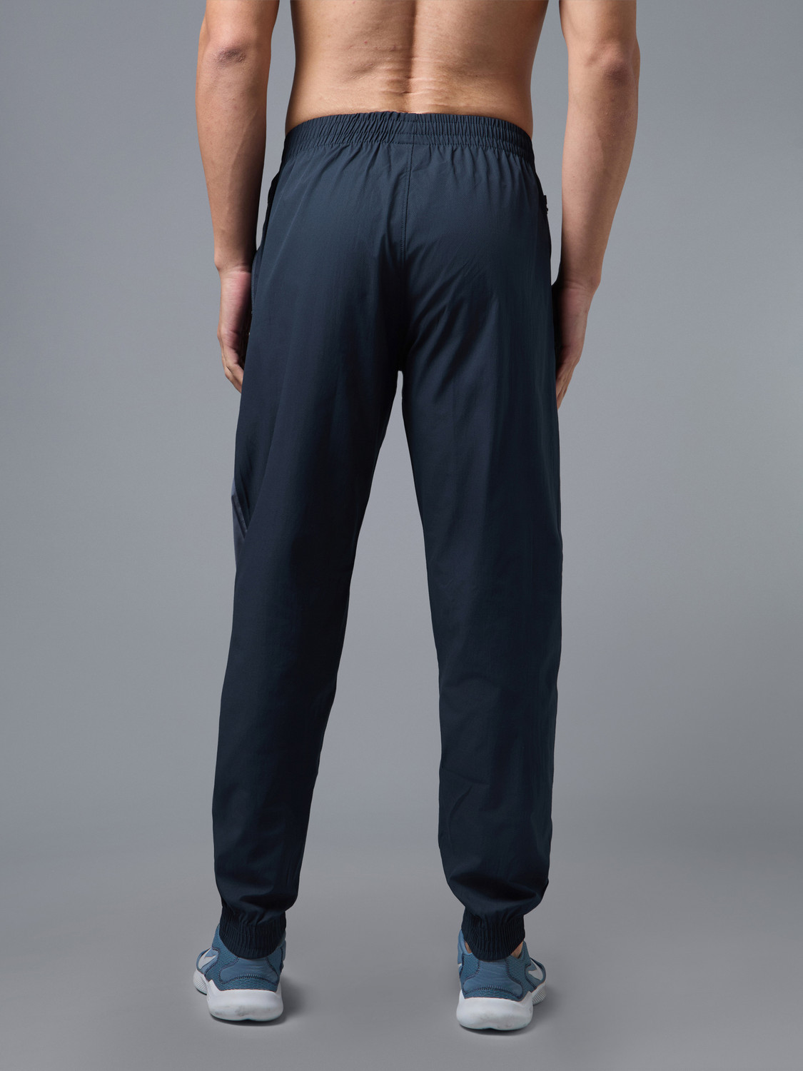 Image of TECHNOSPORT Colorblock Men Blue, Grey Track Pants
