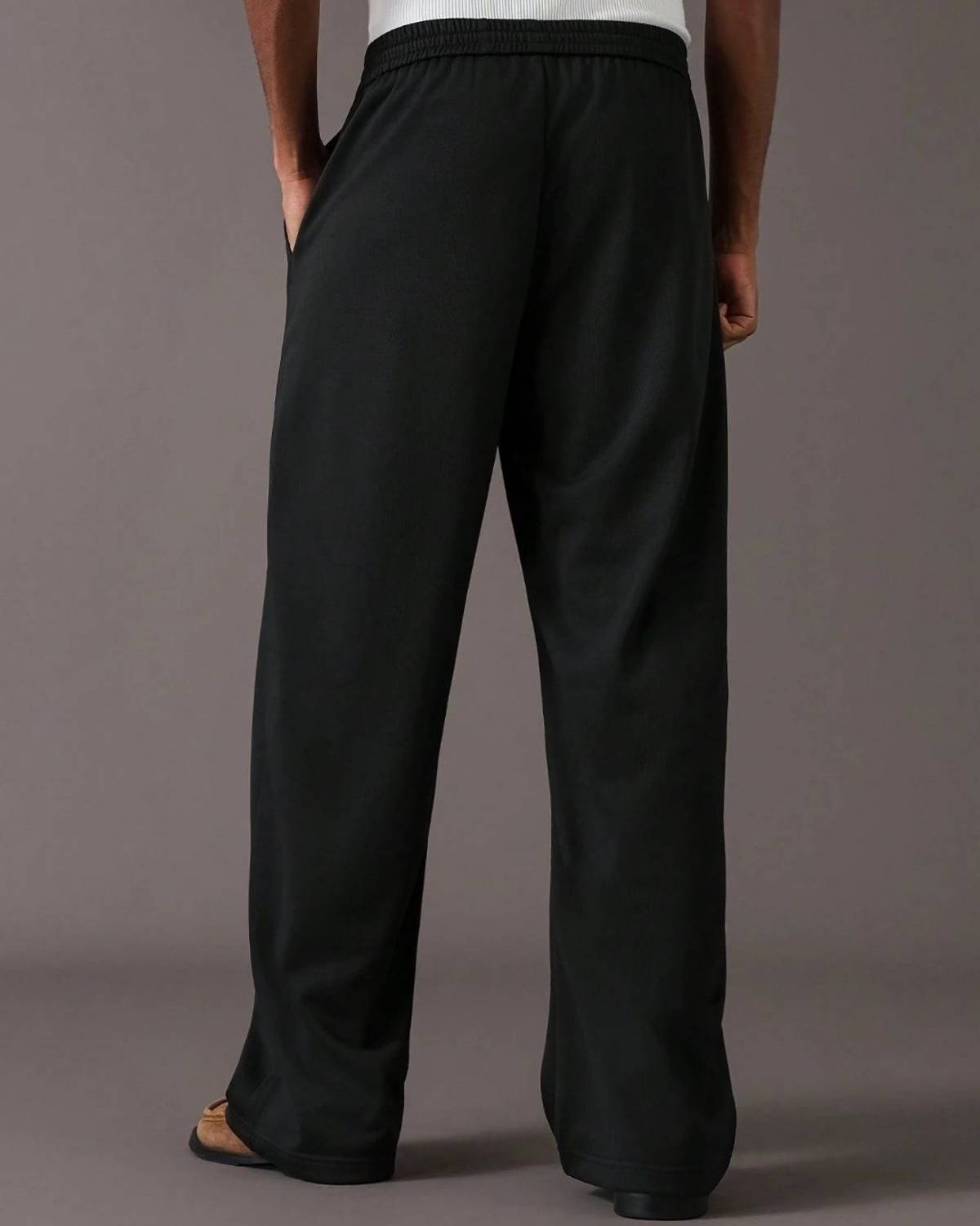 Cloth N Code Solid Men Black Track Pants - Image 4