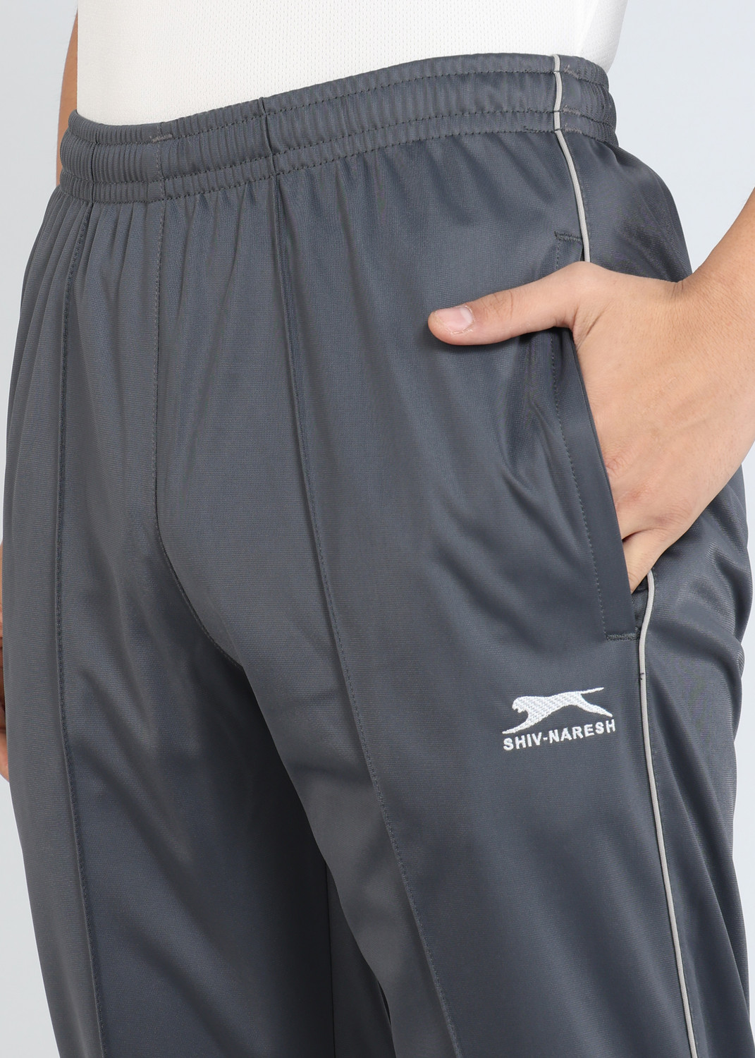 Image of Shiv Naresh Solid Men Grey Track Pants