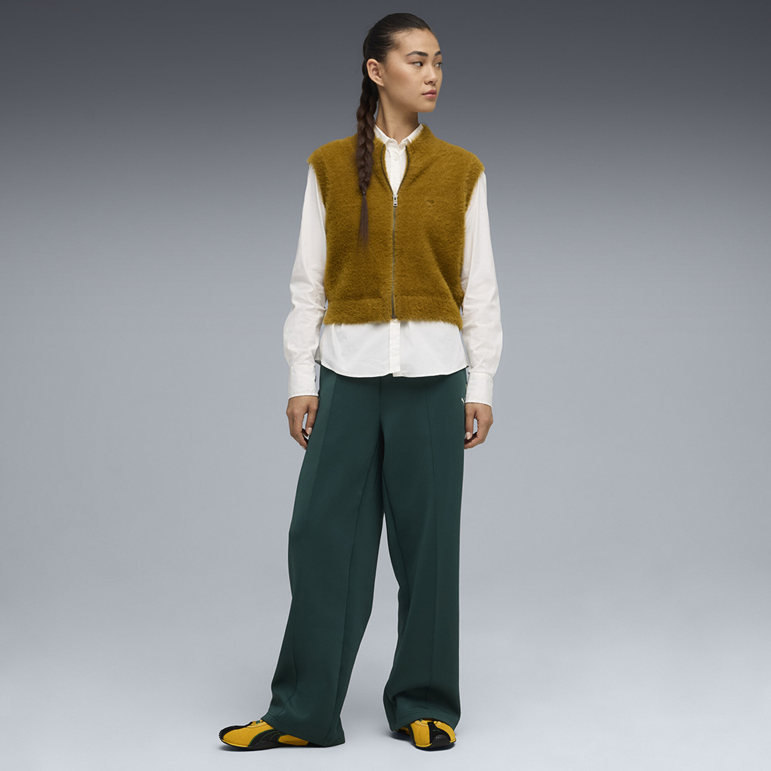 Image of PUMA Men Striped Green Track Pants