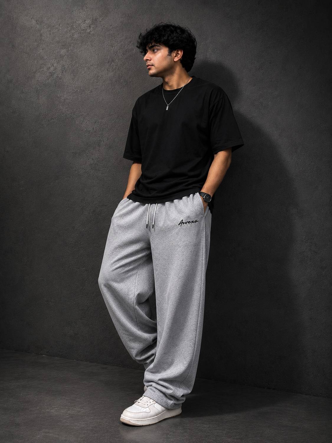 arvexo Men Grey Track Pants - Image 1