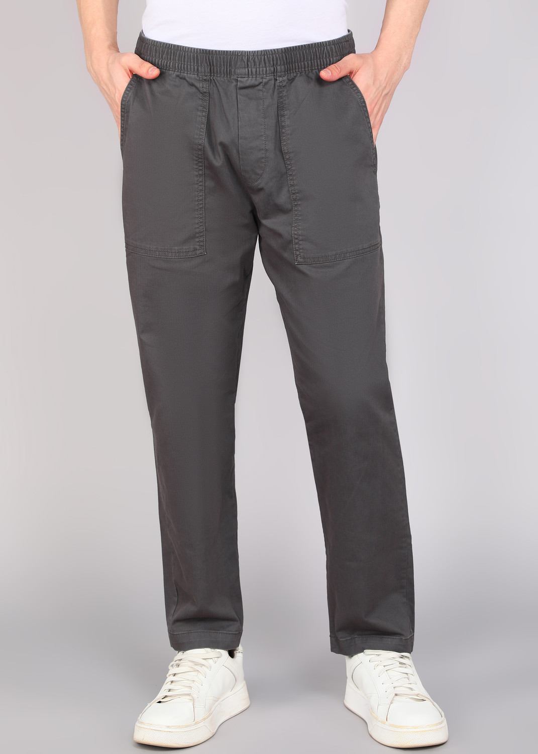 Image of GAP Solid Men Black Track Pants