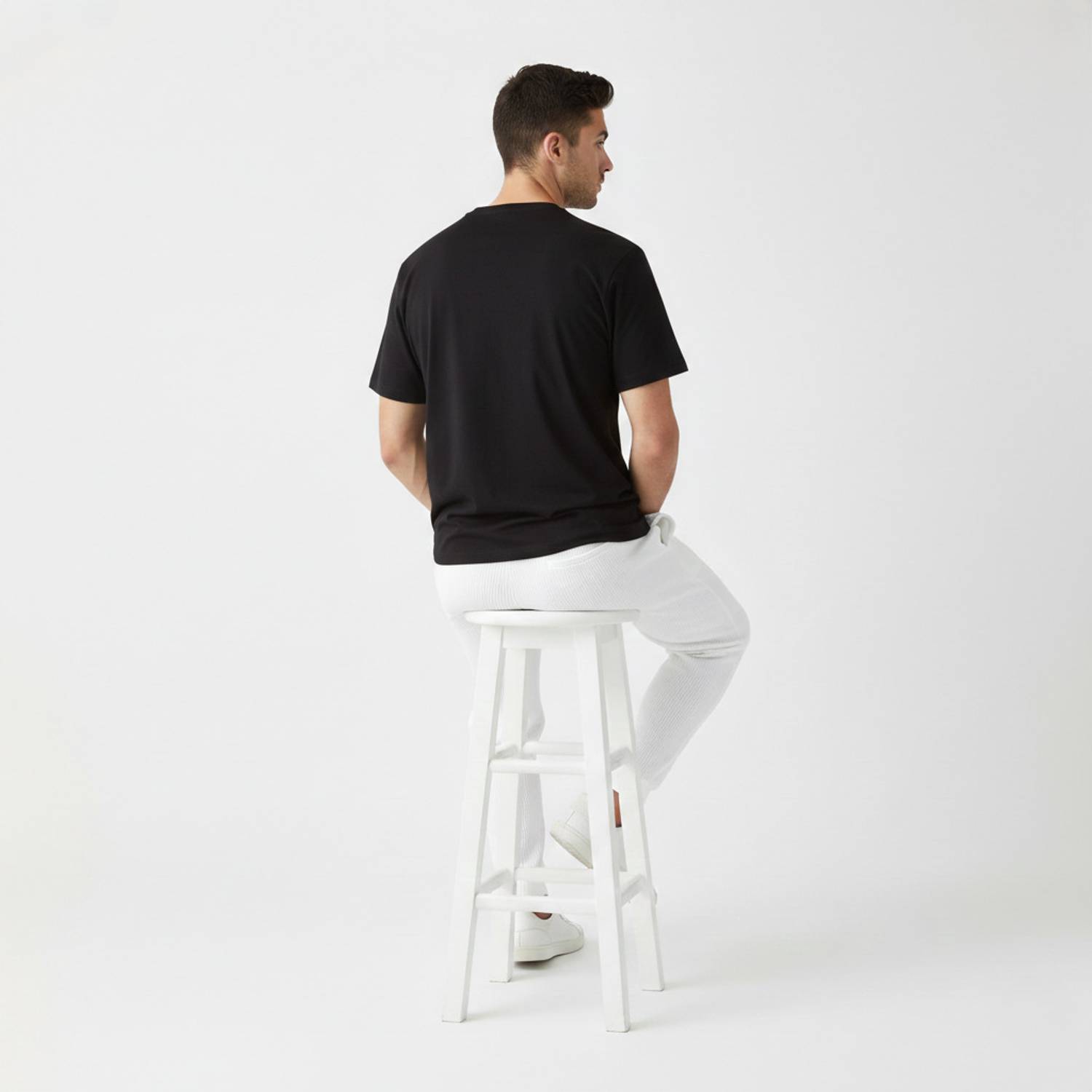 MODESHIFT Men White Track Pants - Image 5