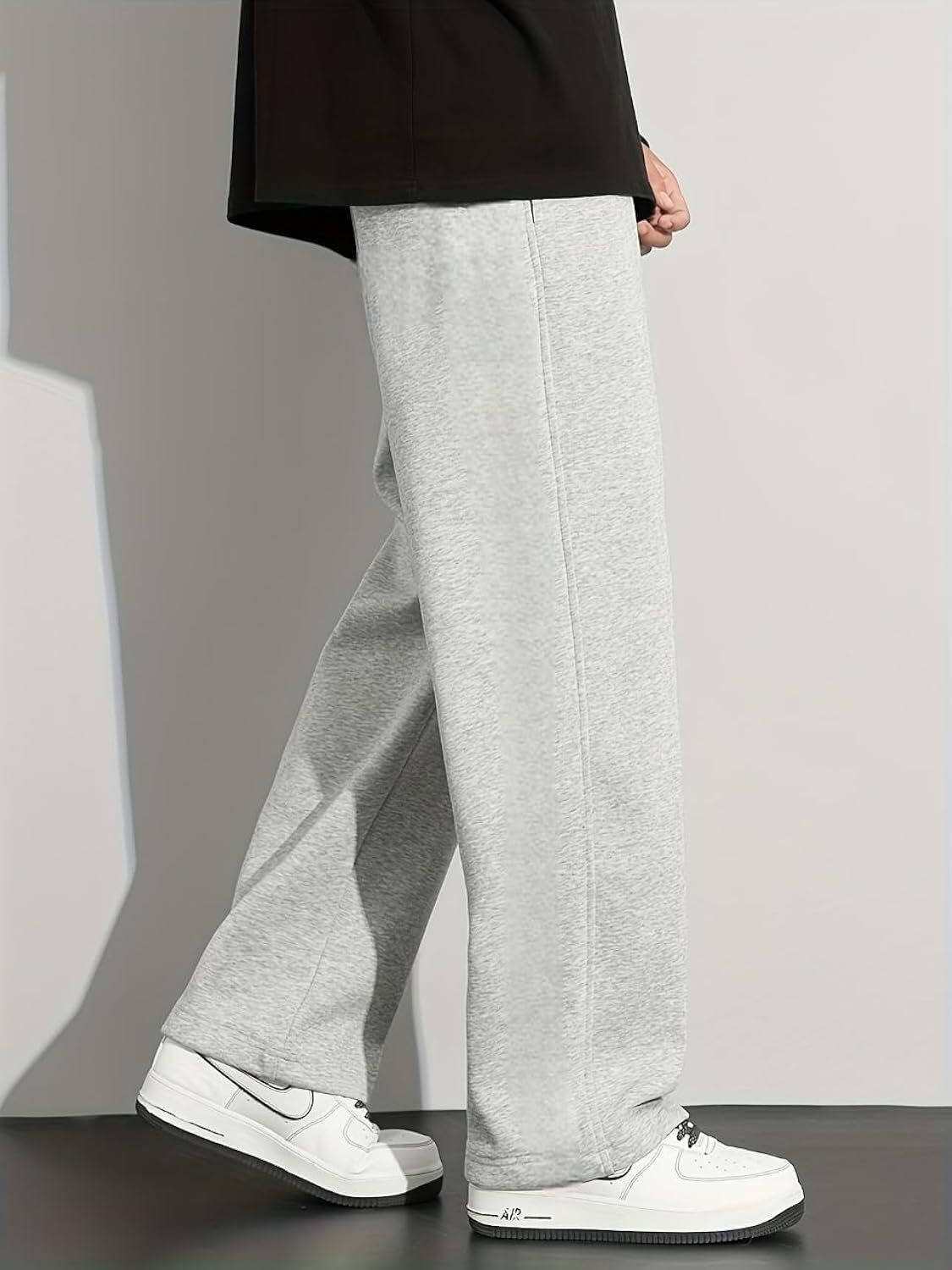 Image of FLYcollection Solid Men Grey Track Pants