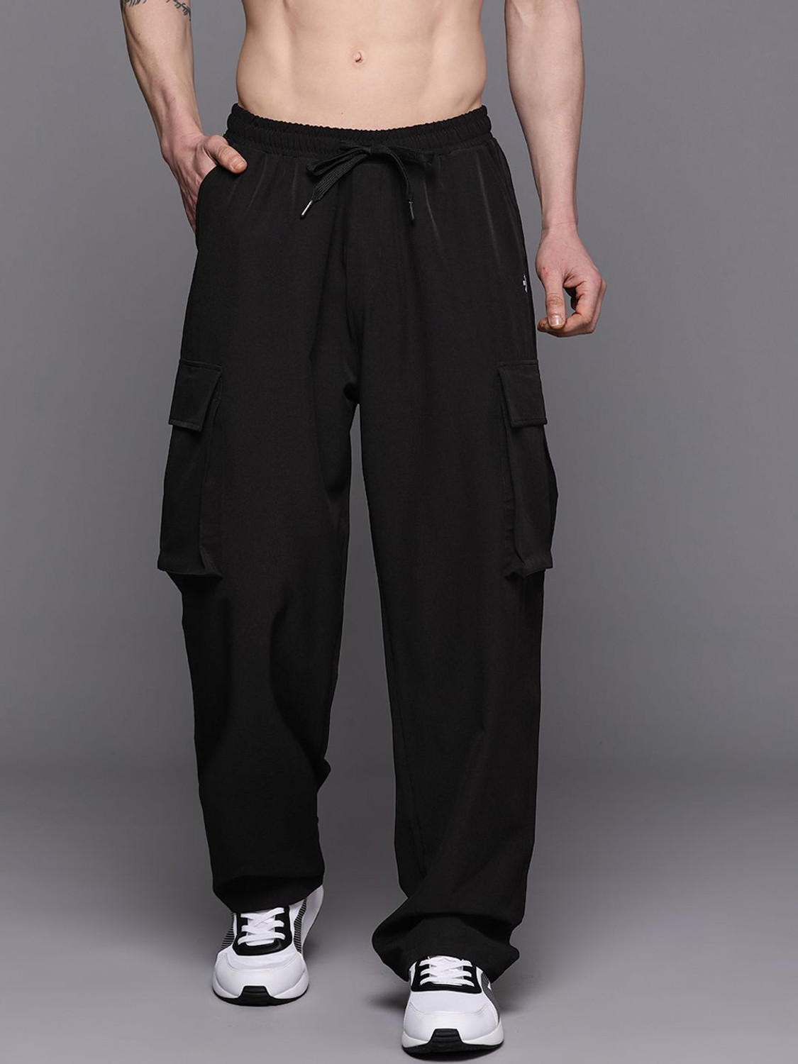 HRX by Hrithik Roshan Solid Men Black Track Pants