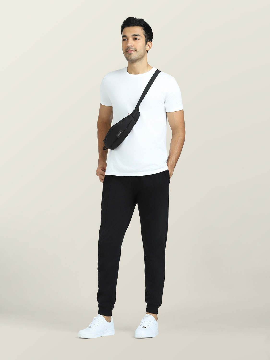 Image of XYXX Solid Men Black Track Pants