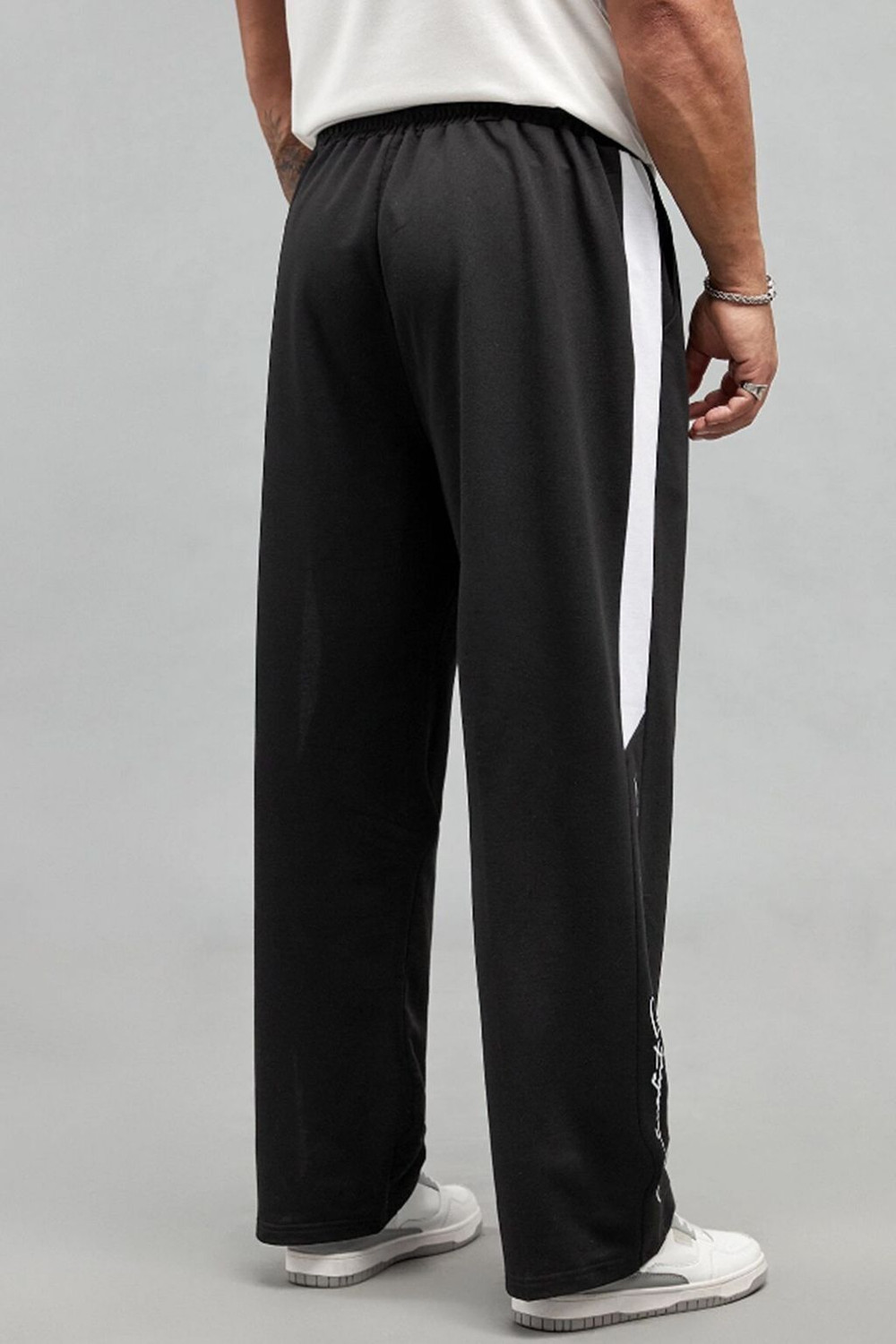Image of CULISH Striped Men Black Track Pants