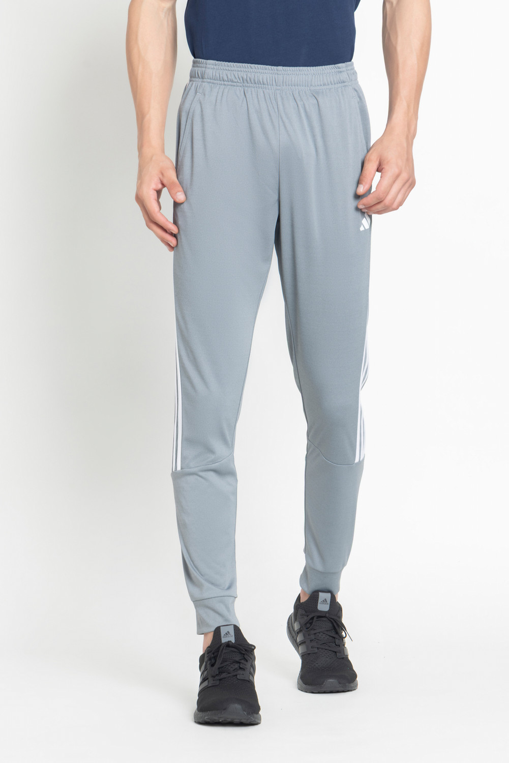 Image of ADIDAS Striped Men Grey Track Pants