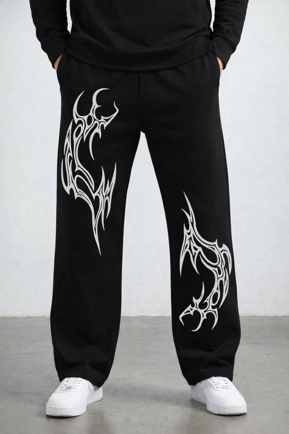 NB Nicky Boy Black Printed Track Pants - Image 4