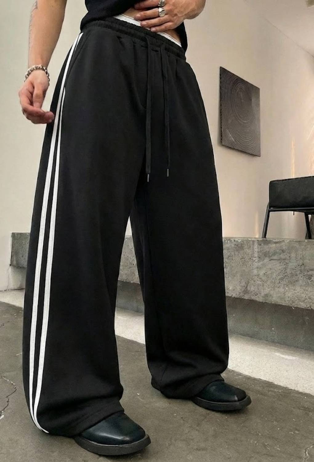 Dockstreet Men White Track Pants - Image 1
