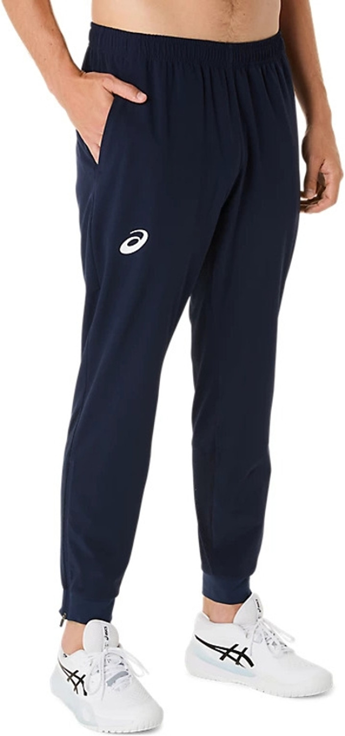 Image of Asics Solid Men Blue Track Pants