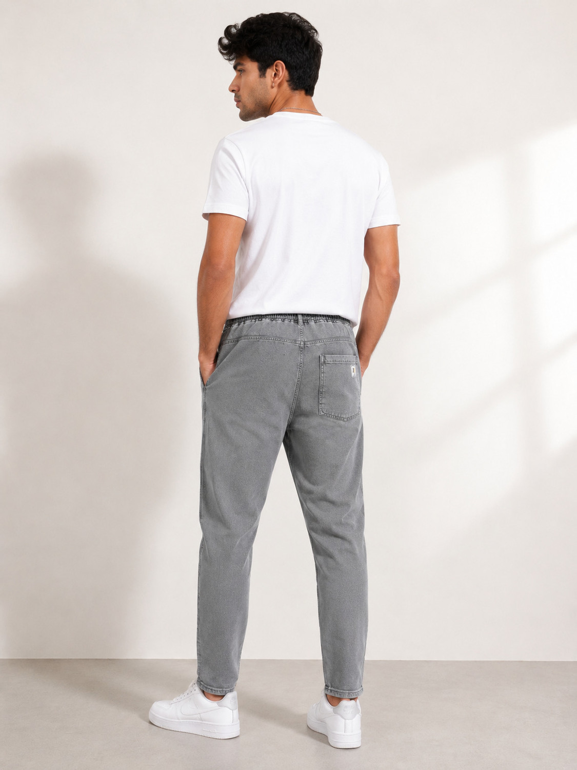 Image of BaalgovindEnt Solid Men Grey Track Pants