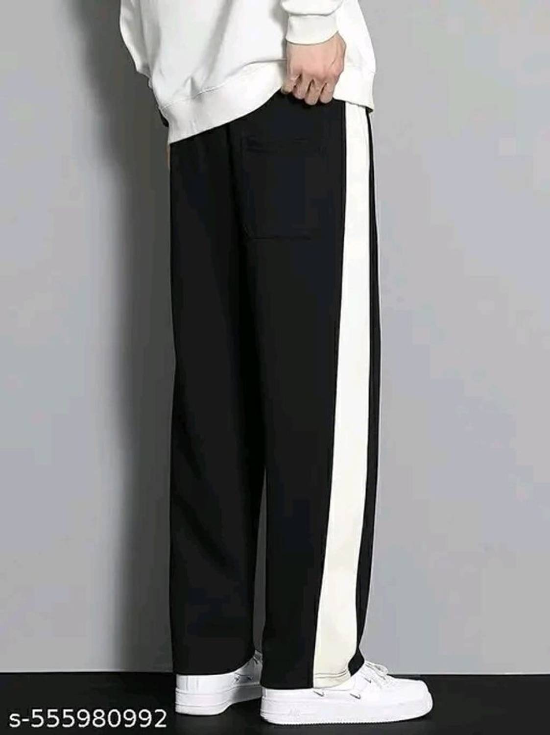 Divkush Striped Black Track Pants - Image 2