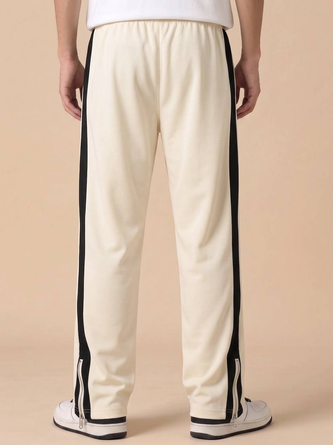 Vontade Colorblock Men Beige Track Pants - Image 3